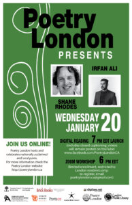Poetry London Presents Irfan Ali and Shane RhoRdes 2020 01 20